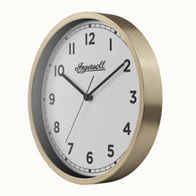 IC001GW INGERSOLL QUARTZ 30CM WALL CLOCK - GOLD/WHITE